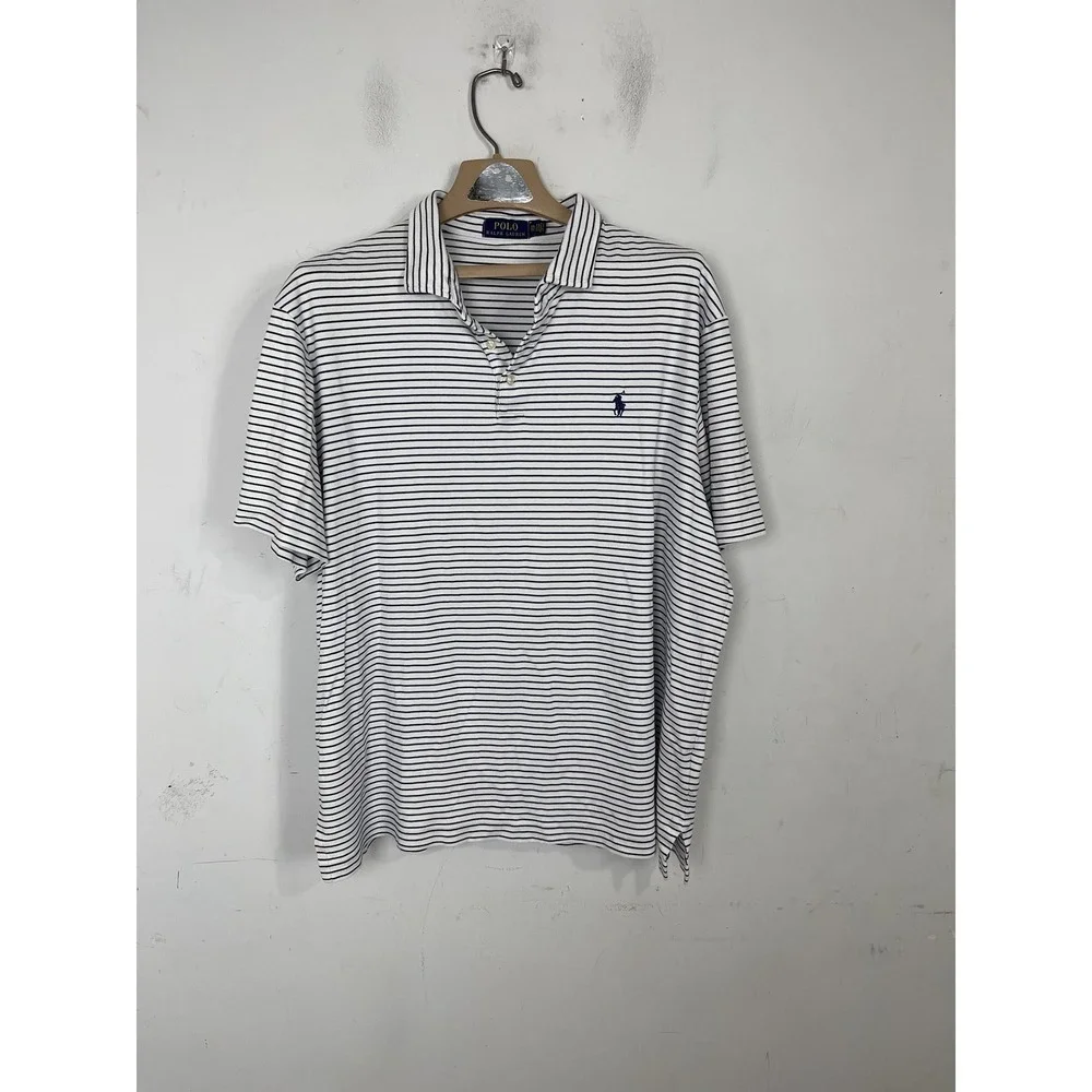 Polo Ralph Lauren Mens Polo Shirt XXL‎ Striped Preppy Golf Old Money Nautical